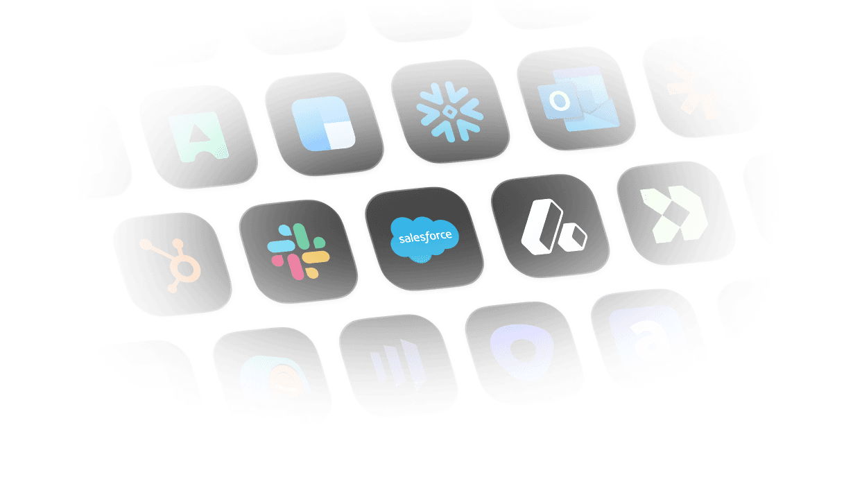 A grid of connected business tools